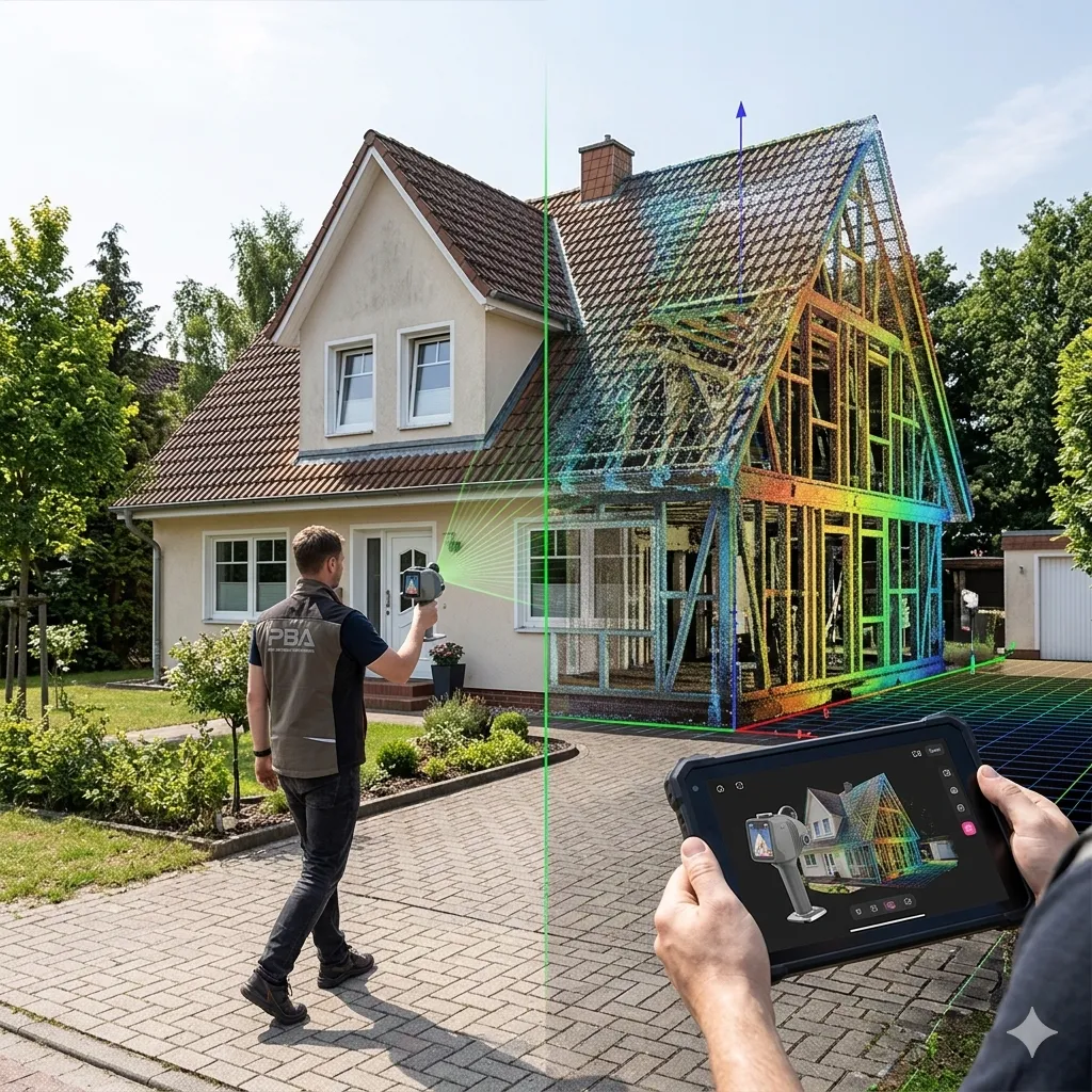 Digitale 3D Gebäudeerfassung mit Lidar Scanner